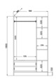 Dulap pentru haine, Hanah Home, Rb-066, Alb mat