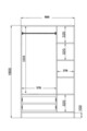 Dulap pentru haine, Hanah Home, Rb-155, Alb mat