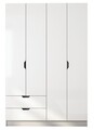 Dulap pentru haine, Rabi, Rb-156, 120x180x45 cm, PAL, Alb mat