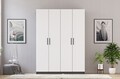 Dulap pentru haine, Hanah Home, Rb-183-01, Alb mat / Antracit
