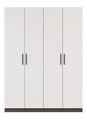 Dulap pentru haine, Hanah Home, Rb-183-01, Alb mat / Antracit