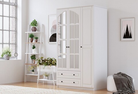 Dulap pentru haine, Hanah Home, Rb-010, Alb mat