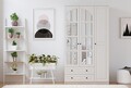 Dulap pentru haine, Hanah Home, Rb-011, Alb mat
