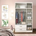 Dulap pentru haine, Hanah Home, Rb-050, Alb mat