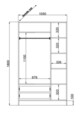 Dulap pentru haine, Hanah Home, Rb-062-03, Alb mat