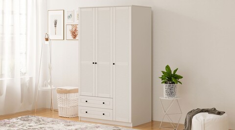 Dulap pentru haine, Hanah Home, Rb-062-01, Alb mat