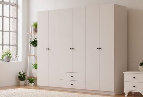 Dulap pentru haine, Hanah Home, Rb-069, Alb mat