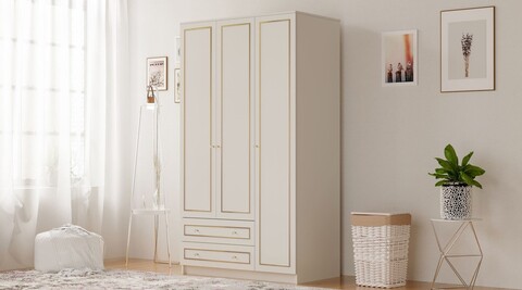 Dulap pentru haine, Hanah Home, Rb-076, Alb mat