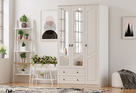 Dulap pentru haine, Hanah Home, Rb-105, Alb mat