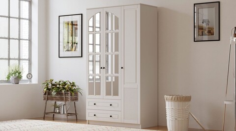Dulap pentru haine, Hanah Home, Rb-111, Alb mat