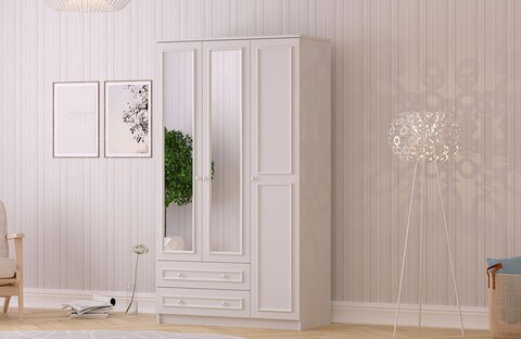 Dulap pentru haine, Hanah Home, Rb-186, Alb mat