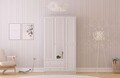 Dulap pentru haine, Hanah Home, Rb-186, Alb mat
