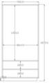 Dulap pentru haine, Hanah Home, Rb-167, Maro