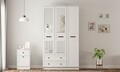 Dulap pentru haine, Hanah Home, Rb-168-01-008, Alb mat