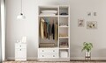 Dulap pentru haine, Hanah Home, Rb-168-01-008, Alb mat