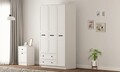Dulap pentru haine, Hanah Home, Rb-168-01-002, Alb mat
