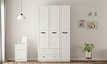 Dulap pentru haine, Hanah Home, Rb-168-01-002, Alb mat