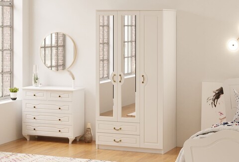Dulap pentru haine, Hanah Home, Rb-176, Alb mat