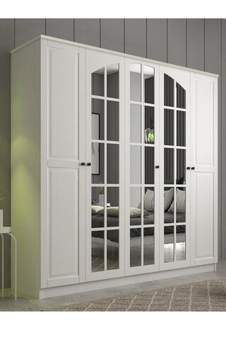 Dulap pentru haine, Hanah Home, Rb-017, Alb mat