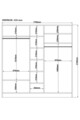 Dulap pentru haine, Hanah Home, Rb-017, Alb mat
