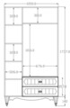 Dulap pentru haine, Hanah Home, Rb-047, Alb mat