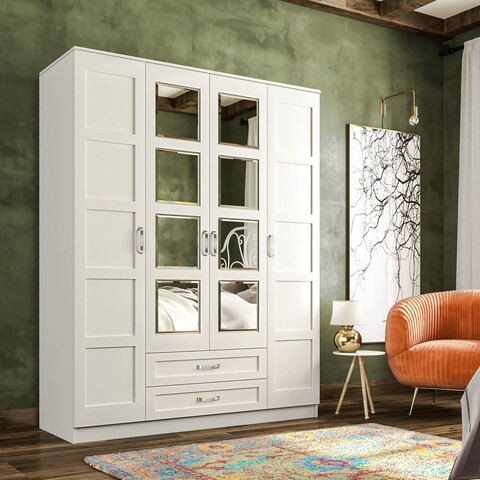 Dulap pentru haine, Hanah Home, Rb-051, Alb mat