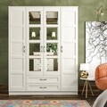Dulap pentru haine, Hanah Home, Rb-051, Alb mat