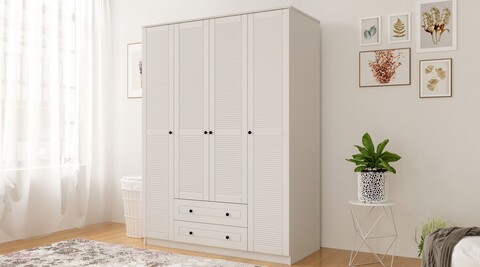 Dulap pentru haine, Hanah Home, Rb-063, Alb mat