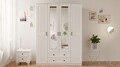Dulap pentru haine, Hanah Home, Rb-074, Alb mat