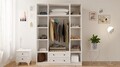 Dulap pentru haine, Hanah Home, Rb-074, Alb mat