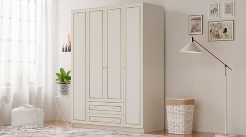 Dulap pentru haine, Hanah Home, Rb-078, Alb mat