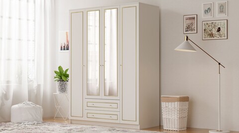 Dulap pentru haine, Hanah Home, Rb-079-01, Alb mat