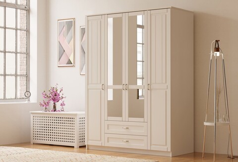 Dulap pentru haine, Hanah Home, Rb-121-01, Alb mat