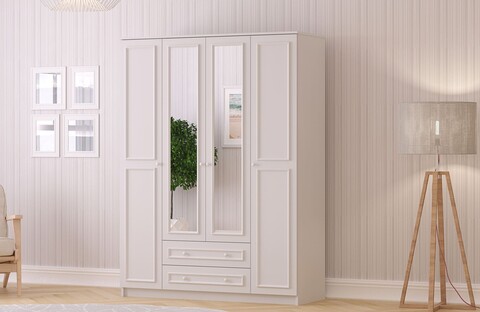 Dulap pentru haine, Hanah Home, Rb-186-03, Alb mat