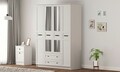Dulap pentru haine, Hanah Home, Rb-168-01-011, Alb mat