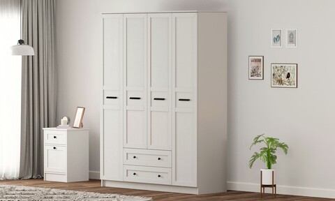 Dulap pentru haine, Hanah Home, Rb-168-01, Alb mat