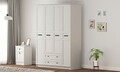Dulap pentru haine, Hanah Home, Rb-168-01, Alb mat