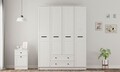 Dulap pentru haine, Hanah Home, Rb-168-01-001, Alb mat
