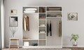 Dulap pentru haine, Hanah Home, Rb-168-01-005, Alb mat