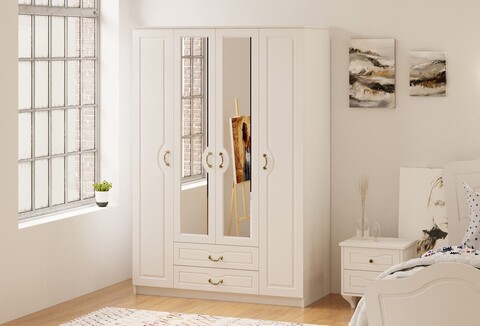 Dulap pentru haine, Hanah Home, Rb-177, Alb mat