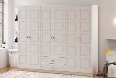 Dulap pentru haine, Hanah Home, Rb-003, Alb mat