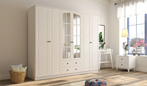 Dulap pentru haine, Hanah Home, Rb-019, Alb mat