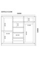 Dulap pentru haine, Hanah Home, Rb-019, Alb mat