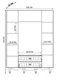 Dulap pentru haine, Hanah Home, Rb-048, Alb mat