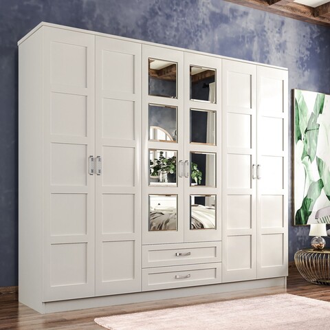 Dulap pentru haine, Hanah Home, Rb-053, Alb mat