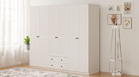 Dulap pentru haine, Hanah Home, Rb-064, Alb mat