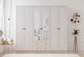 Dulap pentru haine, Hanah Home, Rb-107, Alb mat