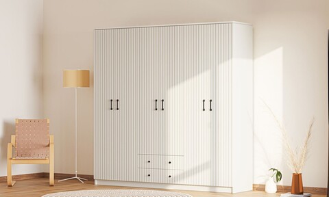 Dulap pentru haine, Hanah Home, Rb-185-07, Alb mat
