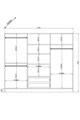 Dulap pentru haine, Hanah Home, Rb-122, Alb mat