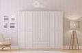 Dulap pentru haine, Hanah Home, Rb-186-05, Alb mat
